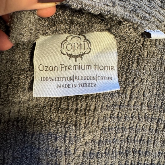 OPH Ozan Premium Home Dark Grey Sorano Turkish Cotton Bathrobe Robe - L /XL - Picture 8 of 10